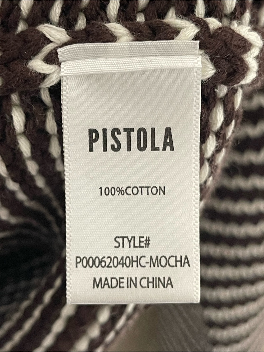 pistola Brown and Cream Striped Crewneck Sweater - Picture 5 of 7